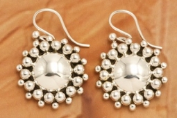 Artie Yellowhorse Sterling Silver Rising Sun Earrings
